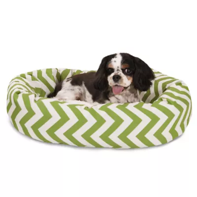 Product Majestic Pet Chevron Sherpa Bagel Indoor & Outdoor Dog Bed