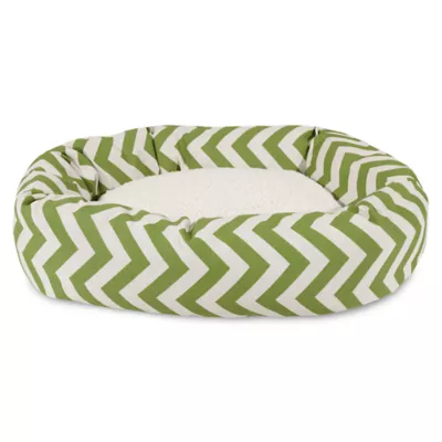 Product Majestic Pet Chevron Sherpa Bagel Indoor & Outdoor Dog Bed