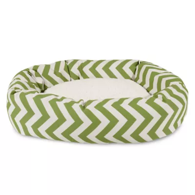 Majestic Pet Chevron Sherpa Bagel Indoor & Outdoor Dog Bed - Image 2
