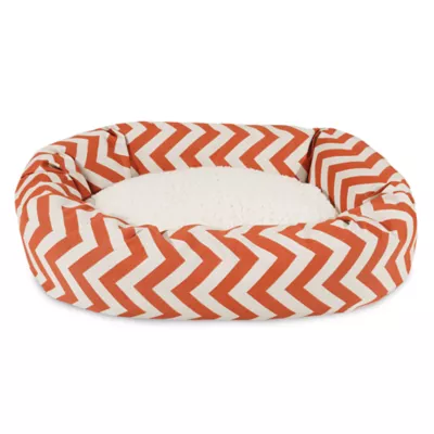 Majestic Pet Chevron Sherpa Bagel Indoor & Outdoor Dog Bed - Image 2