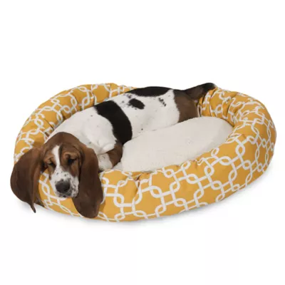 Majestic Pet Links Sherpa Bagel Indoor & Outdoor Dog Bed - Image 1