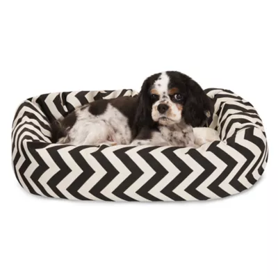 Product Majestic Pet Chevron Sherpa Bagel Indoor & Outdoor Dog Bed