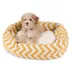 Majestic Pet Chevron Sherpa Bagel Indoor & Outdoor Dog Bed image thumbnail 1