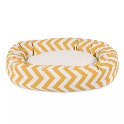 Majestic Pet Chevron Sherpa Bagel Indoor & Outdoor Dog Bed - Image 2