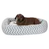 Majestic Pet Chevron Sherpa Bagel Indoor & Outdoor Dog Bed image thumbnail 1