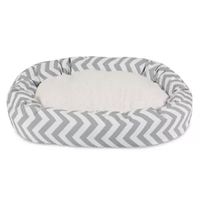 Majestic Pet Chevron Sherpa Bagel Indoor & Outdoor Dog Bed - Image 2
