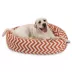 Majestic Pet Chevron Sherpa Bagel Indoor & Outdoor Dog Bed image thumbnail 1