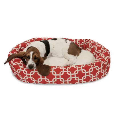 Majestic Pet Links Sherpa Bagel Indoor & Outdoor Dog Bed - Image 1