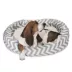 Majestic Pet Chevron Sherpa Bagel Indoor & Outdoor Dog Bed image thumbnail 1
