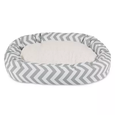 Majestic Pet Chevron Sherpa Bagel Indoor & Outdoor Dog Bed - Image 2