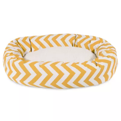 Majestic Pet Chevron Sherpa Bagel Indoor & Outdoor Dog Bed - Image 2