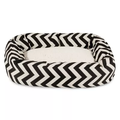 Product Majestic Pet Chevron Sherpa Bagel Indoor & Outdoor Dog Bed