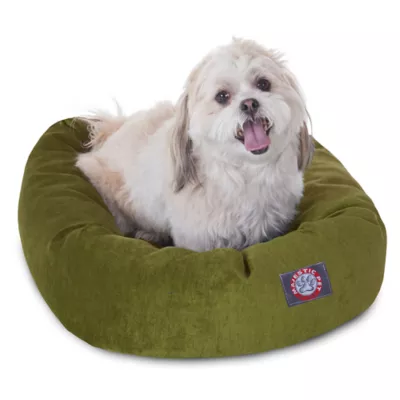 Majestic Pet Villa Micro-Velvet Bagel Dog Bed - Image 1