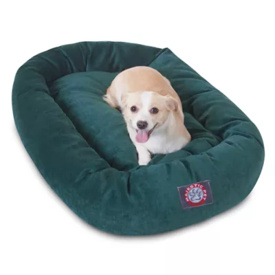 Majestic Pet Villa Micro-Velvet Bagel Dog Bed - Image 1