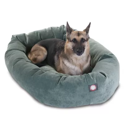 Majestic Pet Villa Micro-Velvet Bagel Dog Bed - Image 1