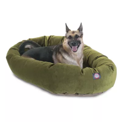 Majestic Pet Villa Micro-Velvet Bagel Dog Bed - Image 1
