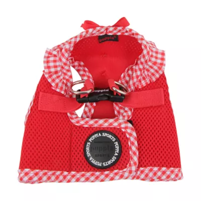 Puppia® Vivien Gingham Ruffle Air-Mesh Step-In Dog Harness - Image 2
