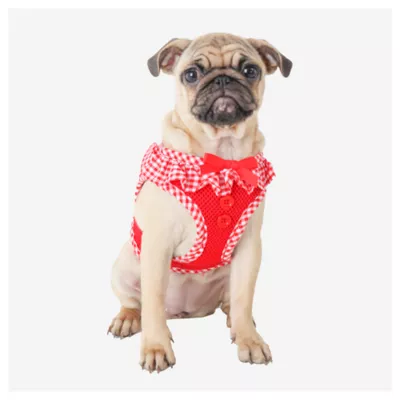 Puppia® Vivien Gingham Ruffle Air-Mesh Step-In Dog Harness - Image 3