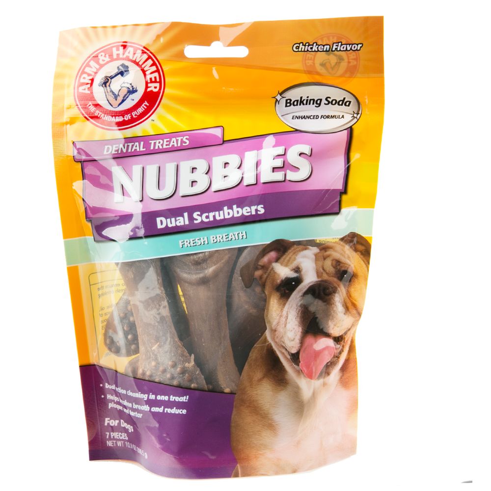 ARM & HAMMER™ Nubbies Chicken Flavor Dual Scrubber Dental Treats dog
