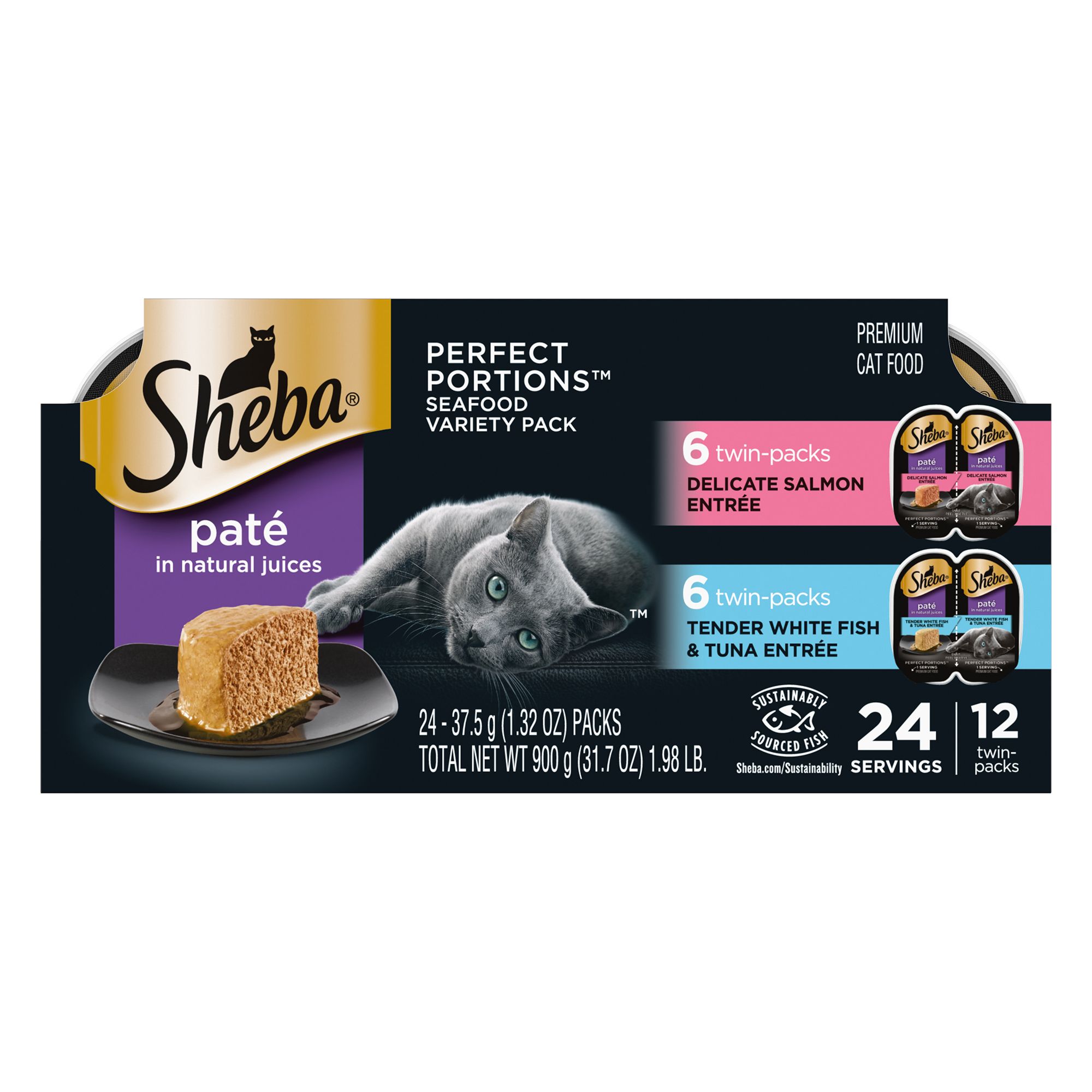 Sheba Perfect Portions Adult Wet Cat Food Pate 12 Count cat