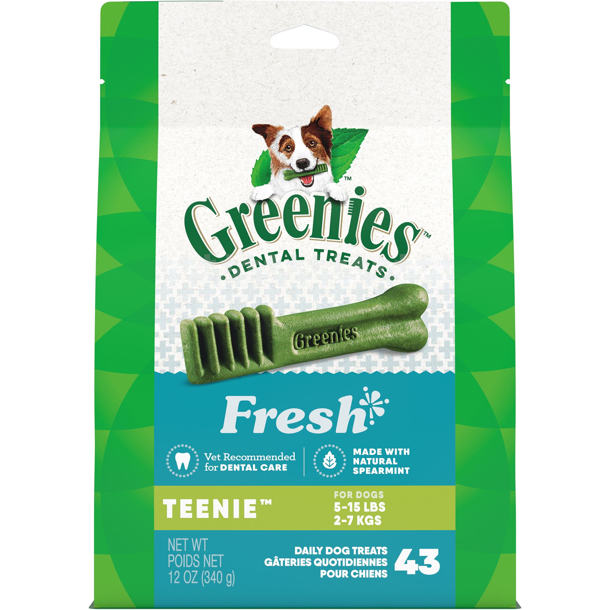 Greenies Adult Teenie Dog Dental Treats Natural Oral Health Fresh