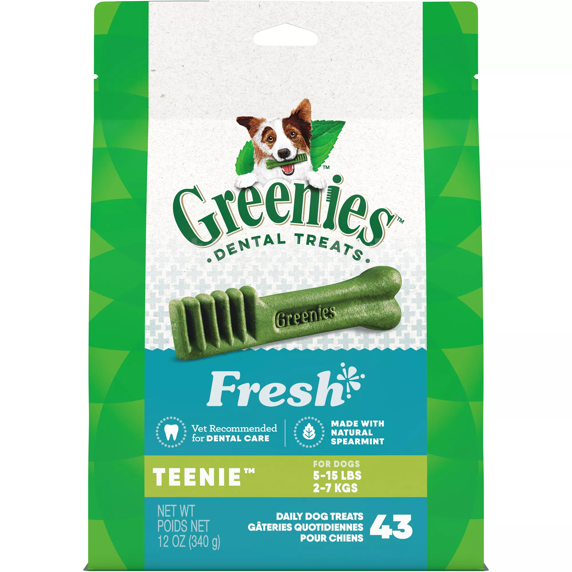 Greenies&trade; Adult Teenie Dog Dental Treats - Natural, Oral Health, Fresh