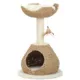 Product PetPals 29-in Walk Up Paper Rope Condo & Perch With Sisal Post Cat Tree, Tan & Cream