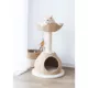 Product PetPals 29-in Walk Up Paper Rope Condo & Perch With Sisal Post Cat Tree, Tan & Cream