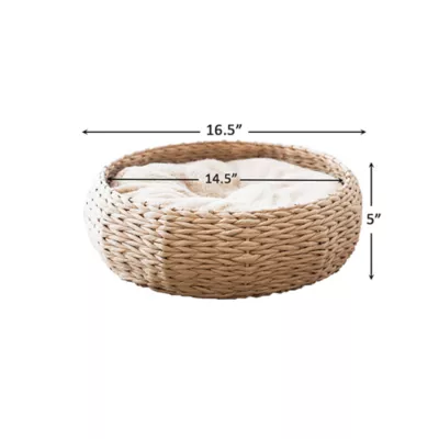 Product PetPals Paper Rope Wicker Design Round Cat Bed