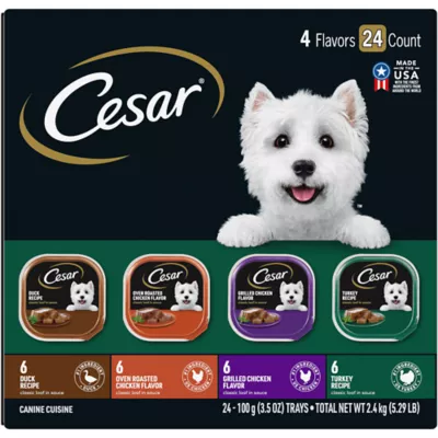 Product Cesar® Classics Adult Wet Dog Food - Loaf, 24 Count, Variety Pack