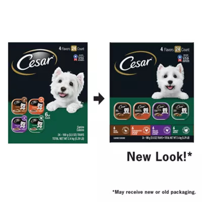 Cesar Classics Adult Wet Dog Food Loaf 24 Count Variety Pack