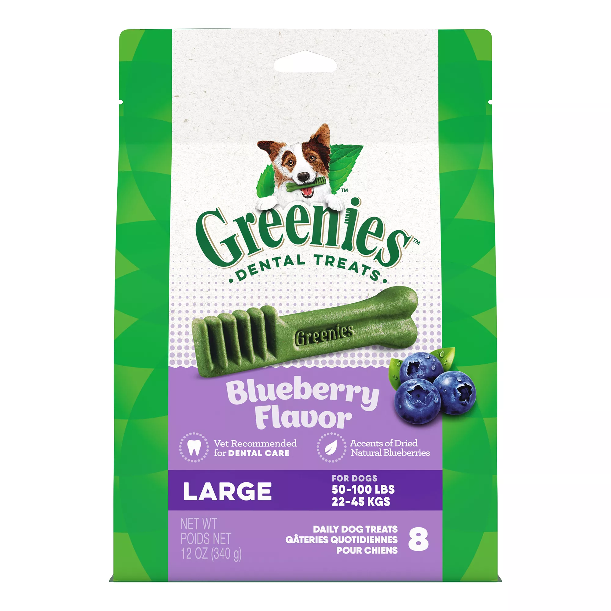 Greenies&trade; Adult Large Dog Dental Treats - Natural, Oral Health, Blueberry