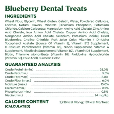 Product Greenies™ Adult Large Dog Dental Treats - Natural, Oral Health, Blueberry