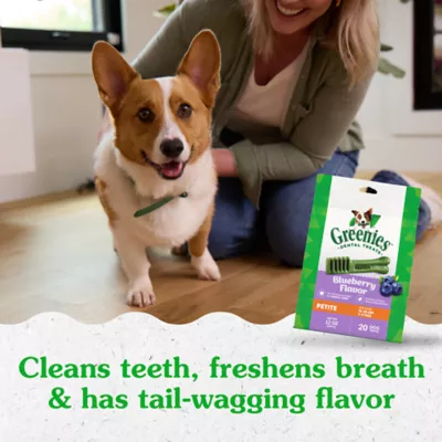 Product Greenies™ Adult Petite Dog Dental Treats - Natural, Oral Health, Blueberry