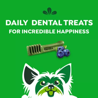 Product Greenies™ Adult Teenie Dog Dental Treats - Natural, Oral Health, Blueberry