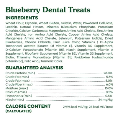 Product Greenies™ Adult Teenie Dog Dental Treats - Natural, Oral Health, Blueberry