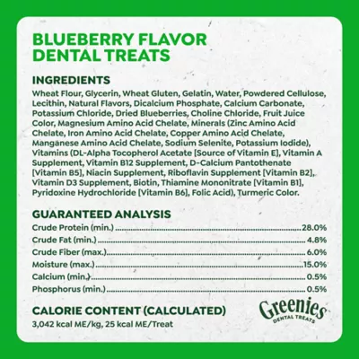 Greenies™ Adult Teenie Dog Dental Treats - Natural, Oral Health, Blueberry - Image 9