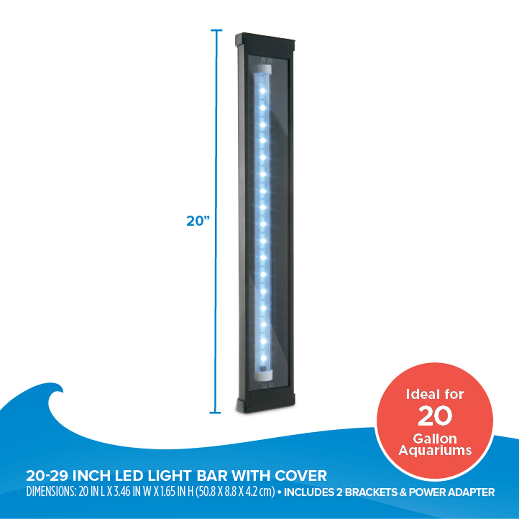 Top Fin 10 Gallon Hood Light Replacement Led Light