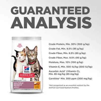 Product Hill's® Science Diet® Multiple Benefit Adult Dry Cat Food - Chicken