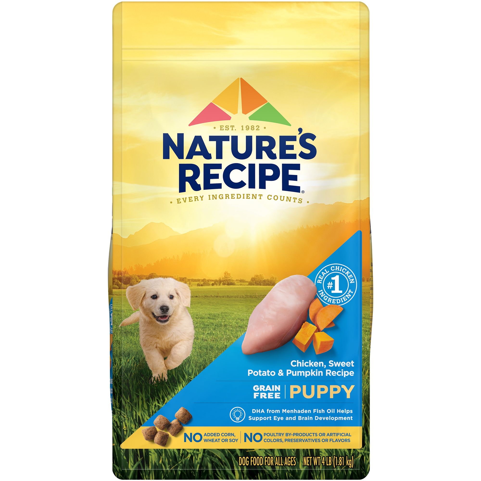 Nature s Recipe Grain Free Chicken Sweet Potato Pumpkin Recipe Puppy Dry Dog Food 4lbs