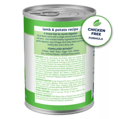 Product Blue Buffalo® Basics™ Skin & Stomach Care Adult Wet Dog Food - Grain Free, Lamb