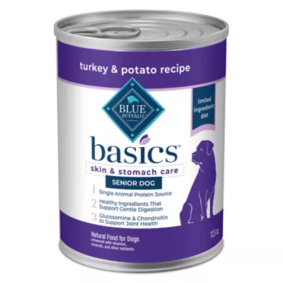 Product Blue Buffalo® Basics™ Skin & Stomach Care Senior Wet Dog Food - Grain Free, Turkey & Potato