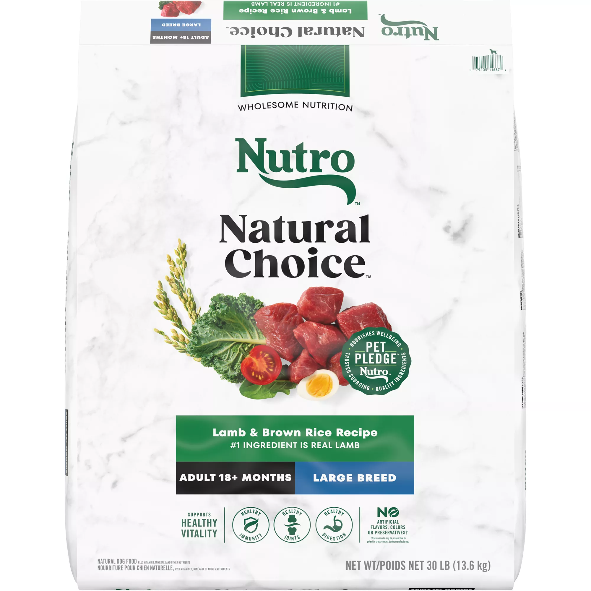 Nutro Natural Choice&trade; Large Breed Adult Dry Dog Food - Non-GMO, Lamb & Brown Rice