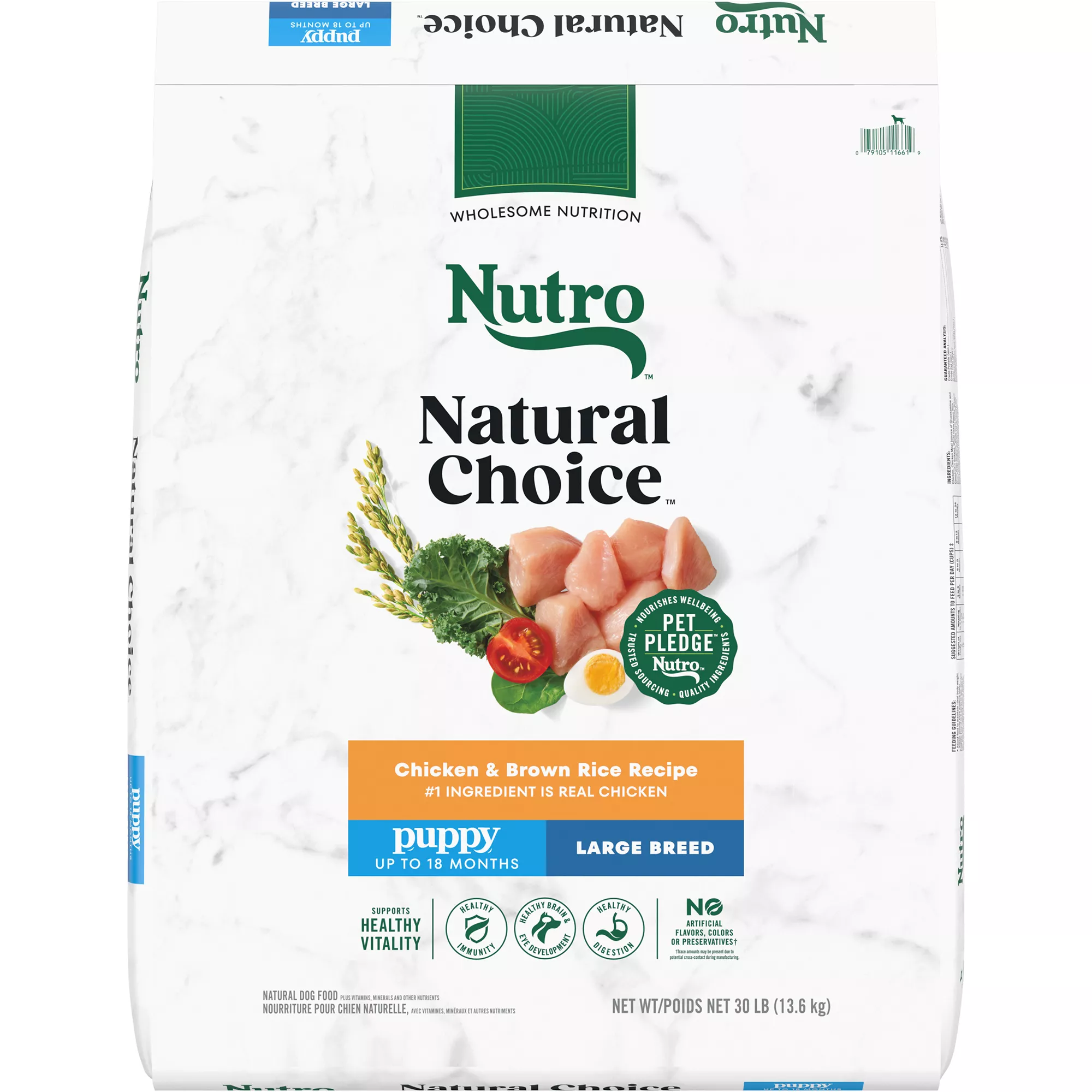 Nutro Natural Choice&trade; Large Breed Puppy Dry Dog Food - Non GMO, Chicken & Brown Rice