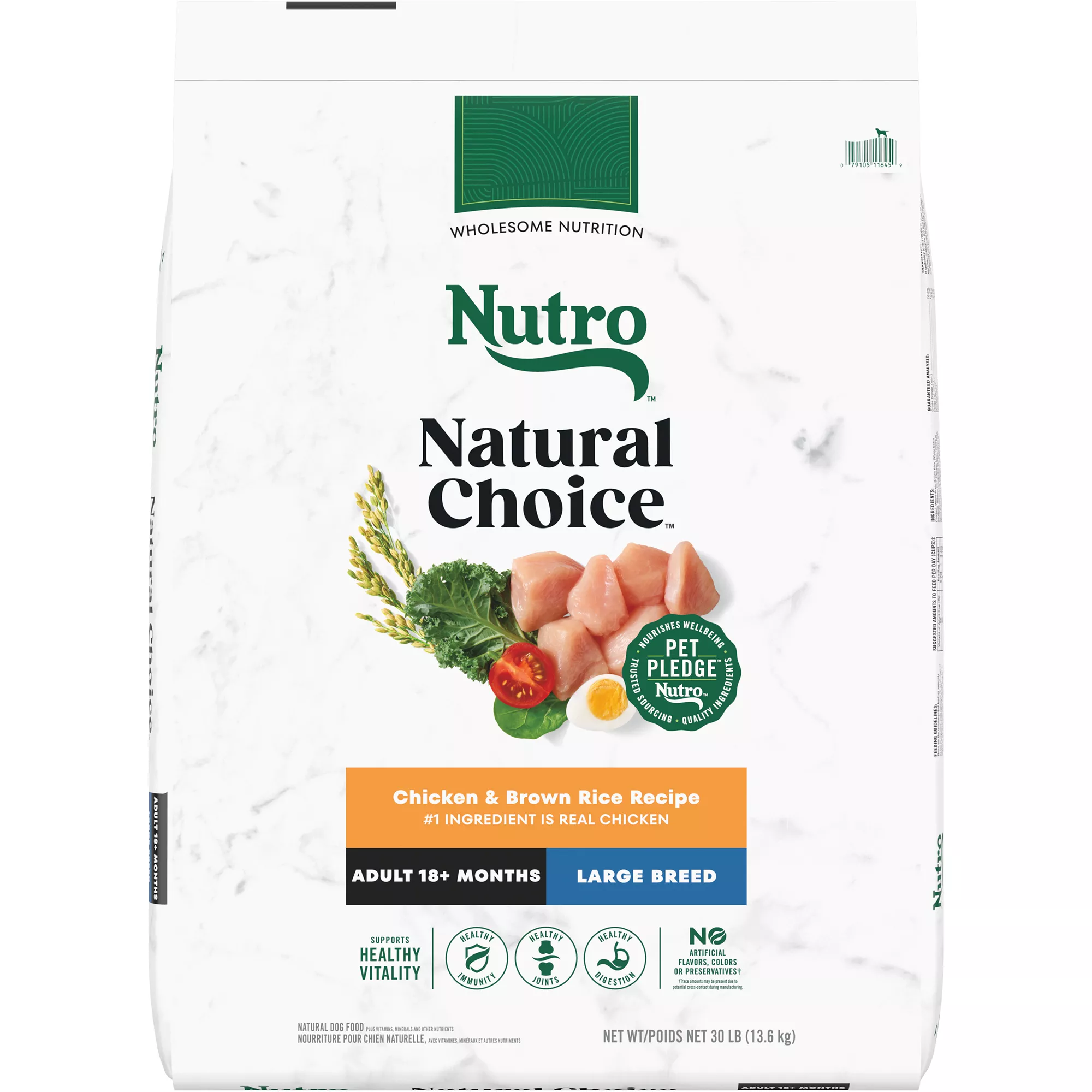 Nutro Natural Choice&trade; Large Breed Adult Dry Dog Food - Non-GMO, Chicken & Brown Rice