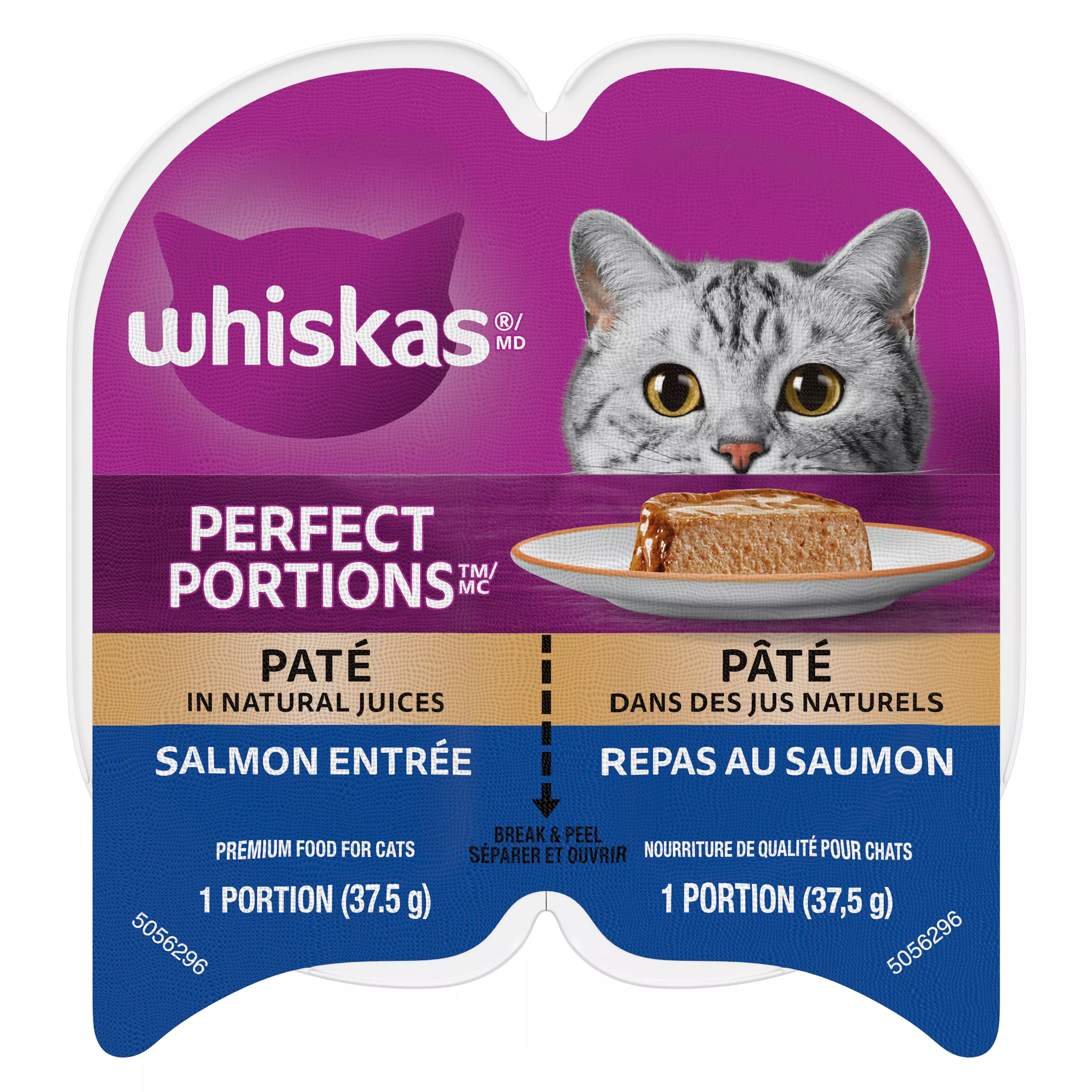 Whiskas Perfect Portions Adult Wet Cat Food Salmon Paté