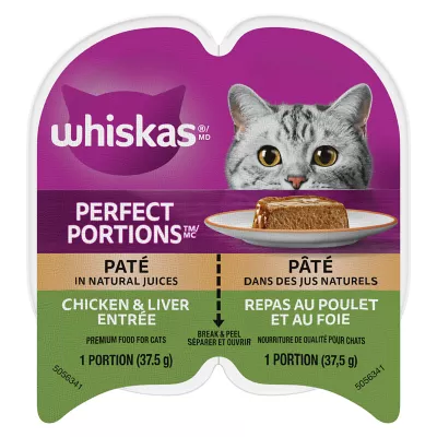 Product WHISKAS® Perfect Portions Chicken & Liver Pate Cat Food