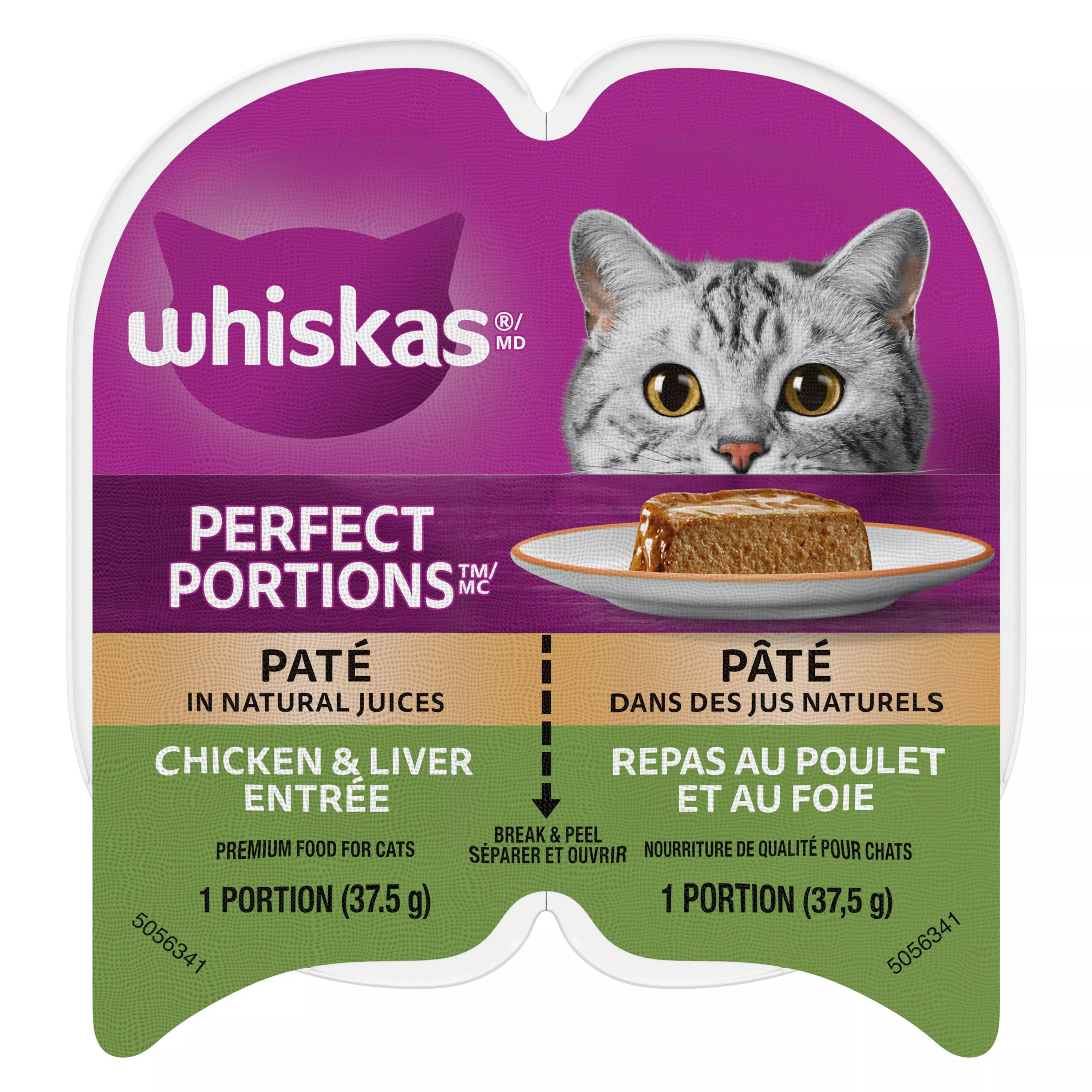 Whiskas Perfect Portions Adult Wet Cat Food Chicken & Liver Paté