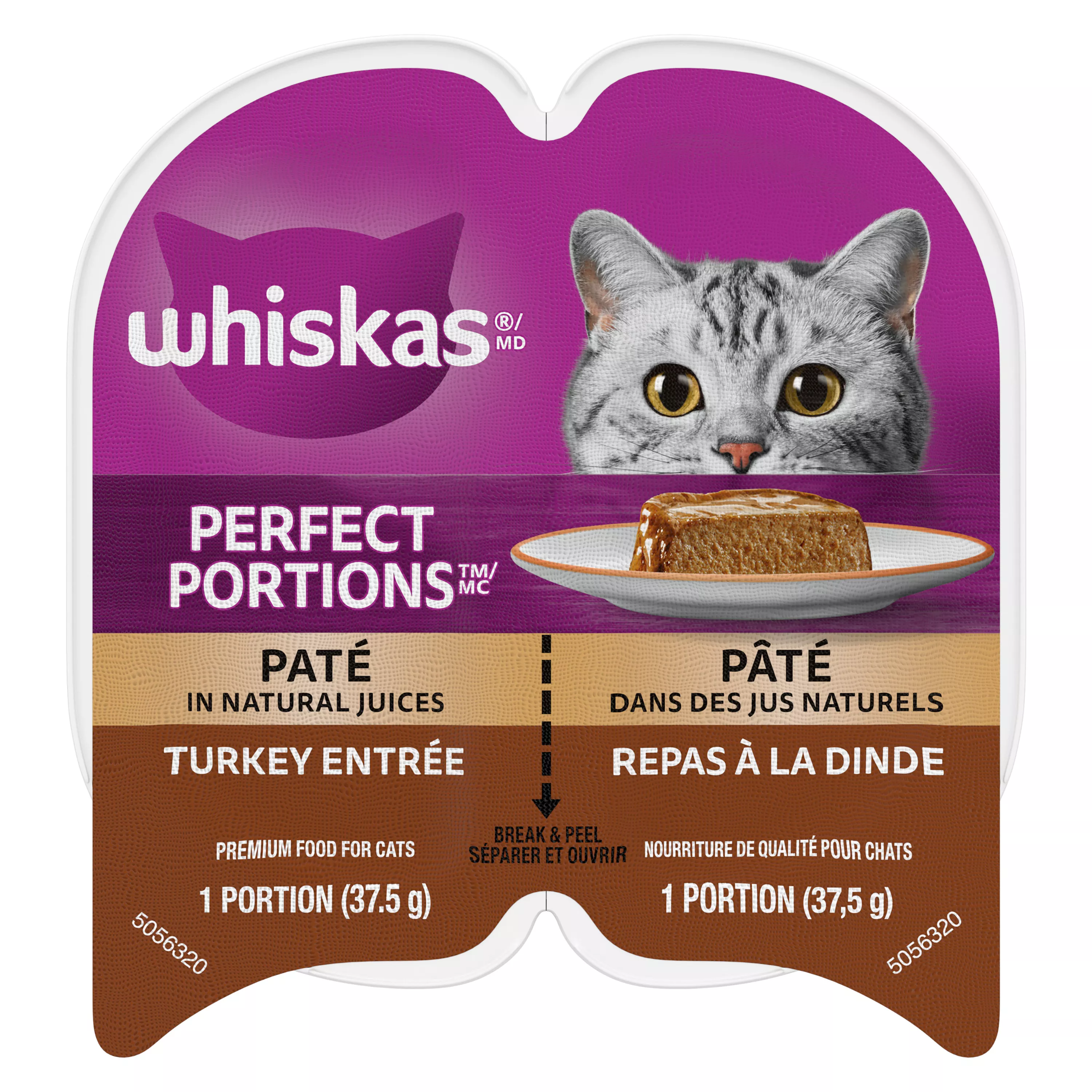 Whiskas Perfect Portions Adult Wet Cat Food Turkey Paté