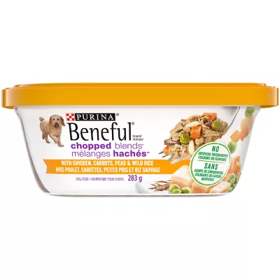 Product Purina® Beneful® Chopped Blends Chicken, Carrots, Peas & Wild Rice Dog Food